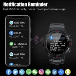 Montre Connectée Homme Notification -Monde Electronique Montre connectee Homme Notification rappel