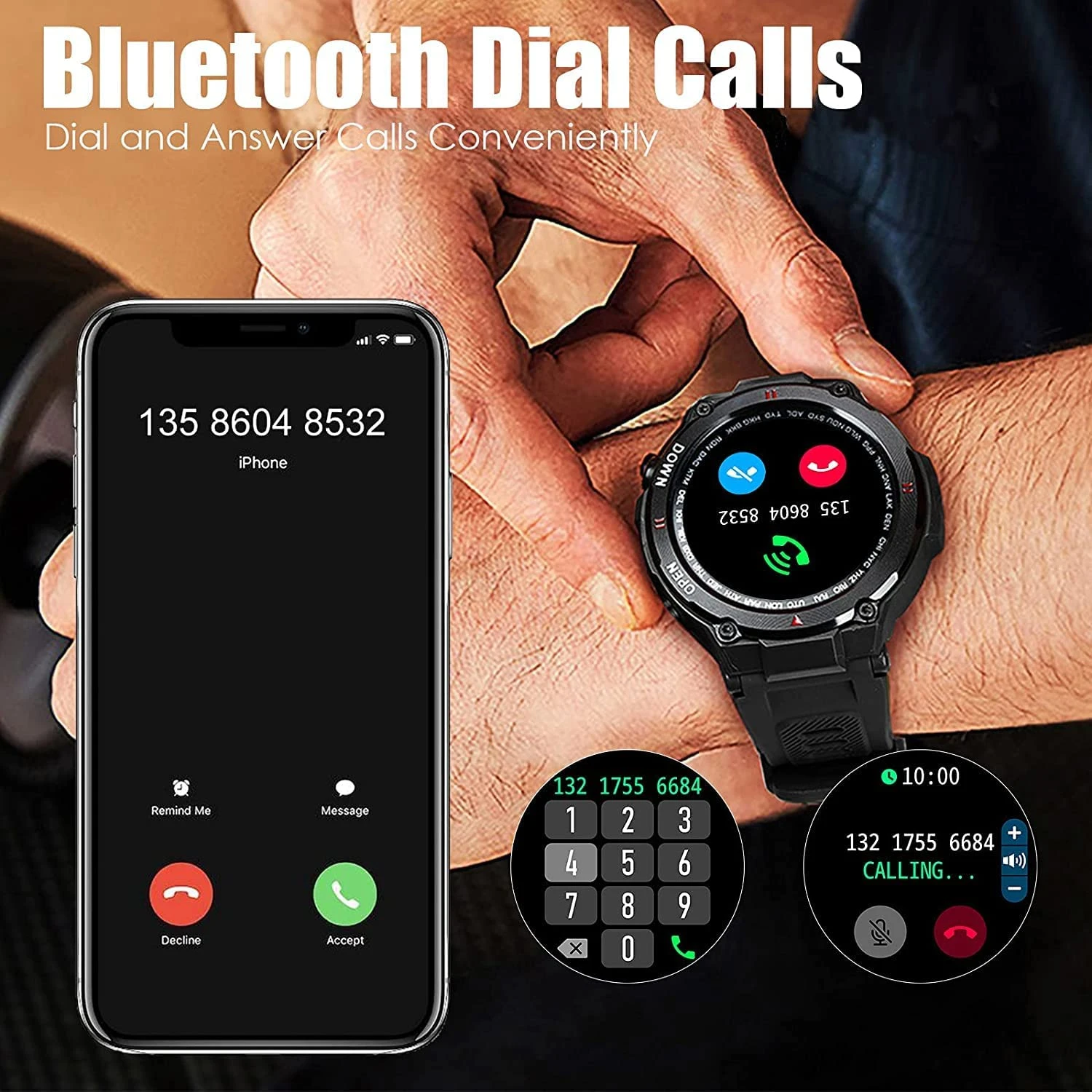 Montre Connectée Homme Solide 4 Montre Connectée Homme Solide – Image 2