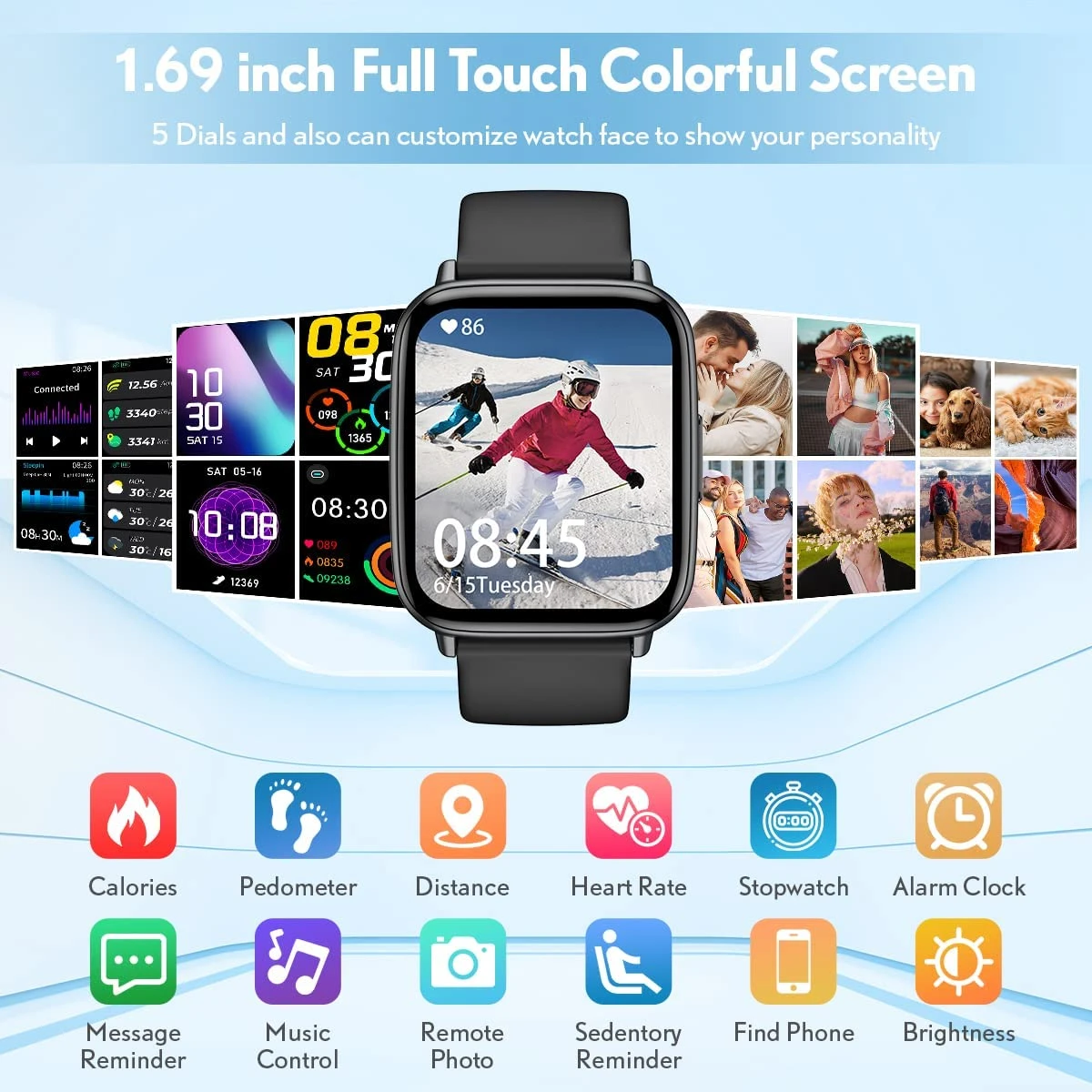 Montre Connectée Sport Tensiomètre 6 Montre Connectée Sport Tensiomètre – Image 4