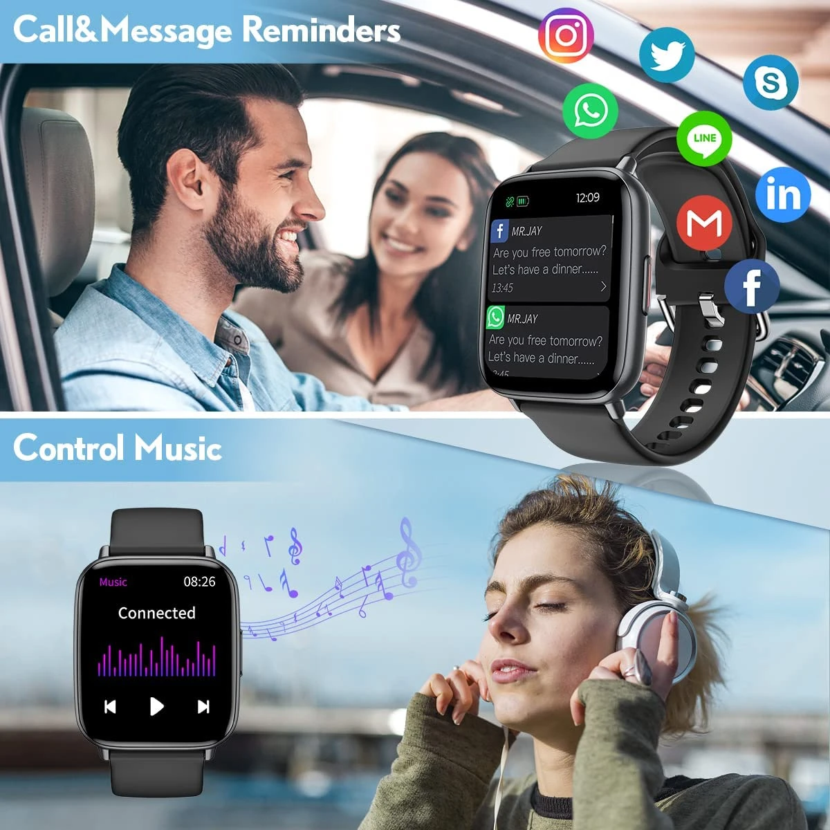 Montre Connectée Sport Tensiomètre 5 Montre Connectée Sport Tensiomètre – Image 3