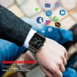 Montre Intelligente Bracelet Acier 8 Montre Intelligente Bracelet Acier -Monde Electronique Montre connectee Homme bracelet Acier notifications