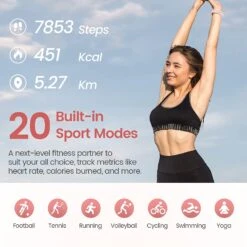 Montre Connectée Jeune Femme Élégante -Monde Electronique Montre connectee Jeune Femme Swgota 20 modes sportifs