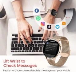 Montre Connectée Jeune Femme Élégante -Monde Electronique Montre connectee Jeune Femme Swgota notifications