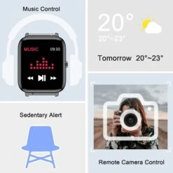 Montre Connectée Homme Multisport 9 Montre Connectée Homme Multisport -Monde Electronique Montre connectee Kalinco controle musique