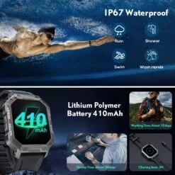 Montre Connectée Militaire Jeune Homme -Monde Electronique Montre connectee Militaire Jeune Homme waterproof