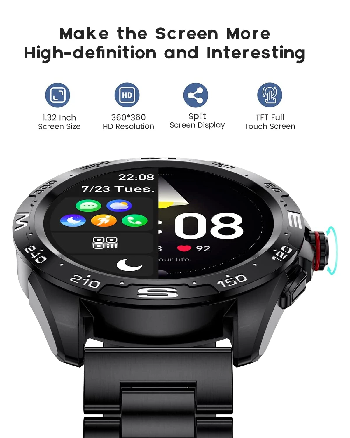 Montre Connectée Adolescent Stainless Steel 5 Montre Connectée Adolescent Stainless Steel – Image 3