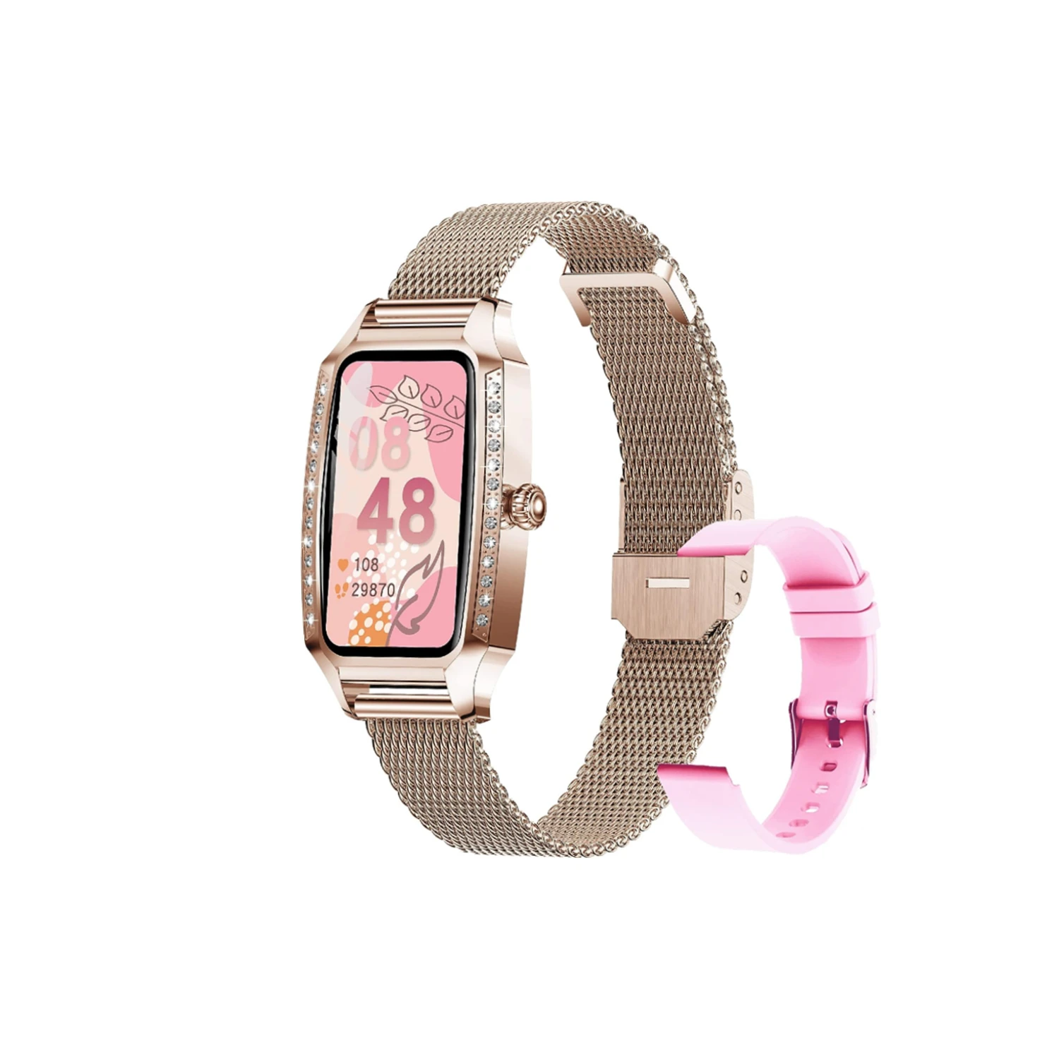 Montre Connectée Bracelet Fin Femme 4 Montre Connectée Bracelet Fin Femme – Image 2