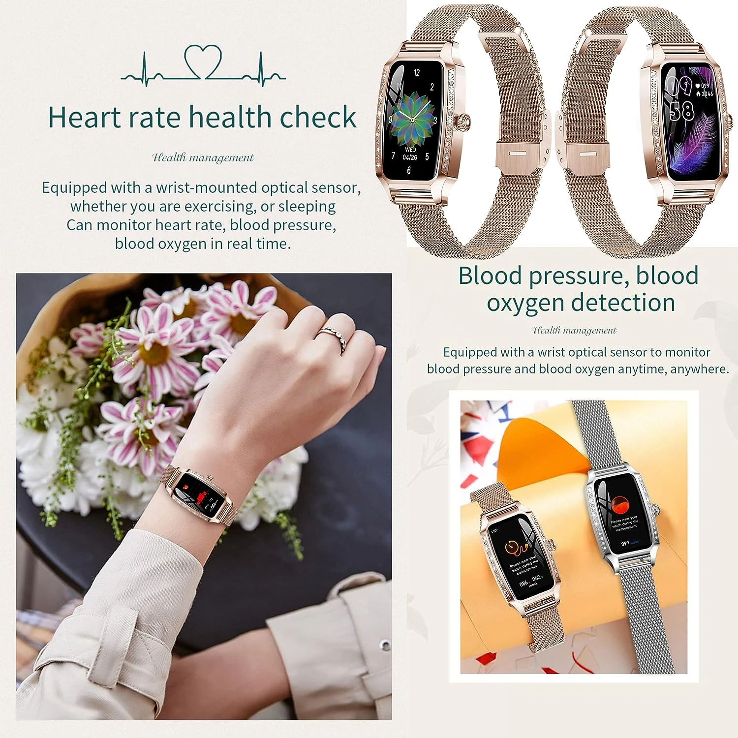 Montre Connectée Bracelet Fin Femme 9 Montre Connectée Bracelet Fin Femme – Image 7