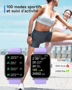 Montre Intelligente Avec Suivi Du Stress -Monde Electronique Montre connectee etanche et suivi du stress sport