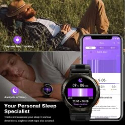 Montre Connectée étanche Ronde -Monde Electronique Montre connectee etanche ronde suivi sante