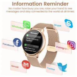 Montre Connectée Femme Élégante -Monde Electronique Montre connectee femme Elegante notifications