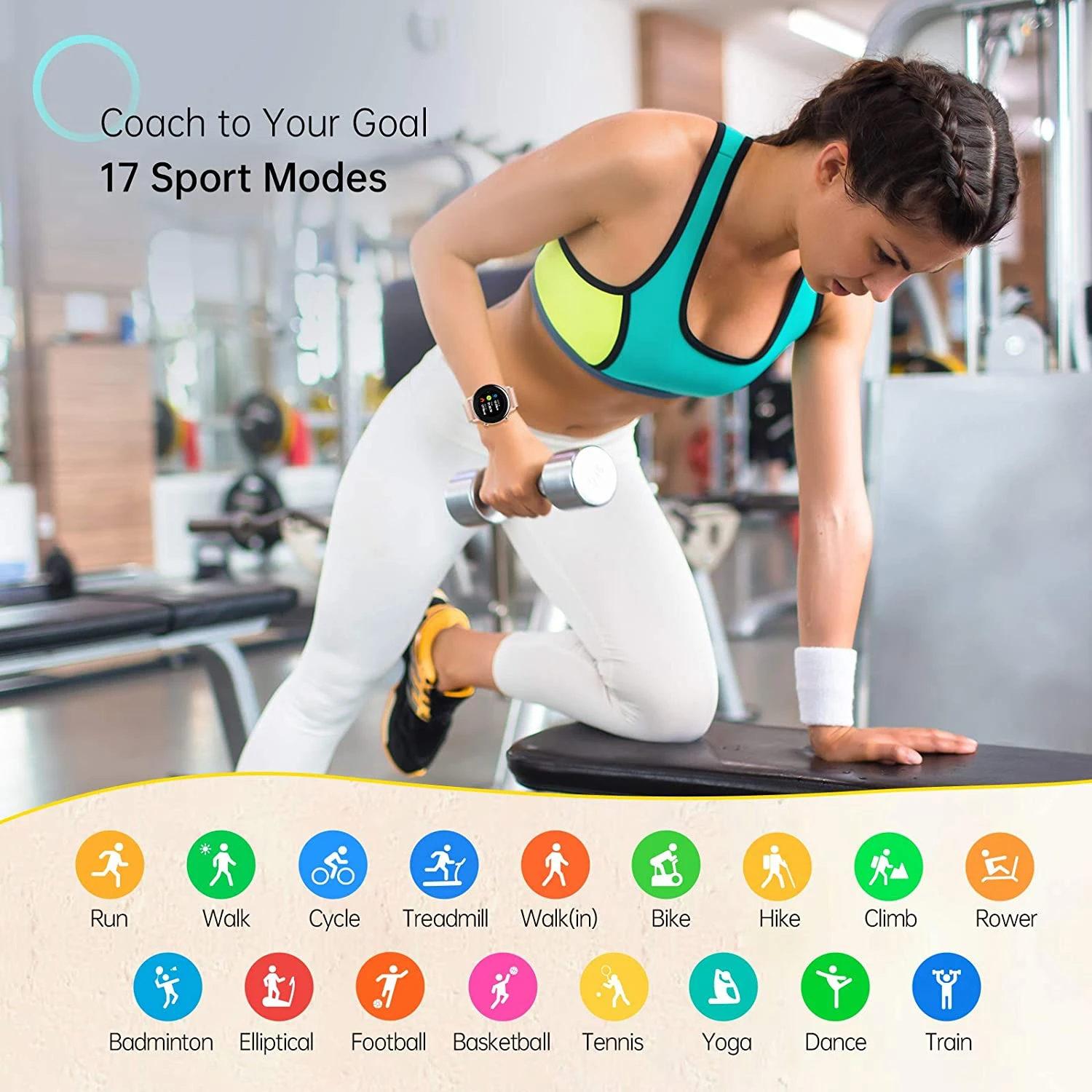 Montre Intelligente Sport Femme Fitness 5 Montre Intelligente Sport Femme Fitness – Image 3