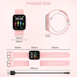 Montre Connectée Femme Simple Et Intuitive -Monde Electronique Montre connectee femme H8 taille