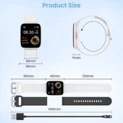 Montre Connectée Femme Simple Et Intuitive -Monde Electronique Montre connectee femme H8 taille blanc