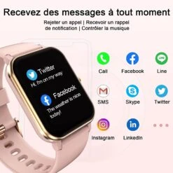 Montre Sport Femme étanche IP68 -Monde Electronique Montre connectee femme IP68 notification