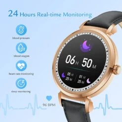 Montre Connectée Femme Cuir -Monde Electronique Montre connectee femme cuir 24 modes sportifs