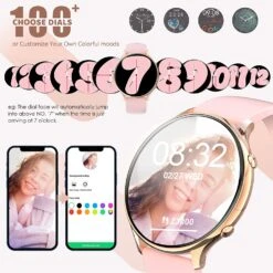 Montre Connectée Femme Température Corporelle -Monde Electronique Montre connectee femme temperature corporelle heure