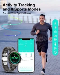 Montre Connectée Acier Homme -Monde Electronique Montre connectee homme Acier gps