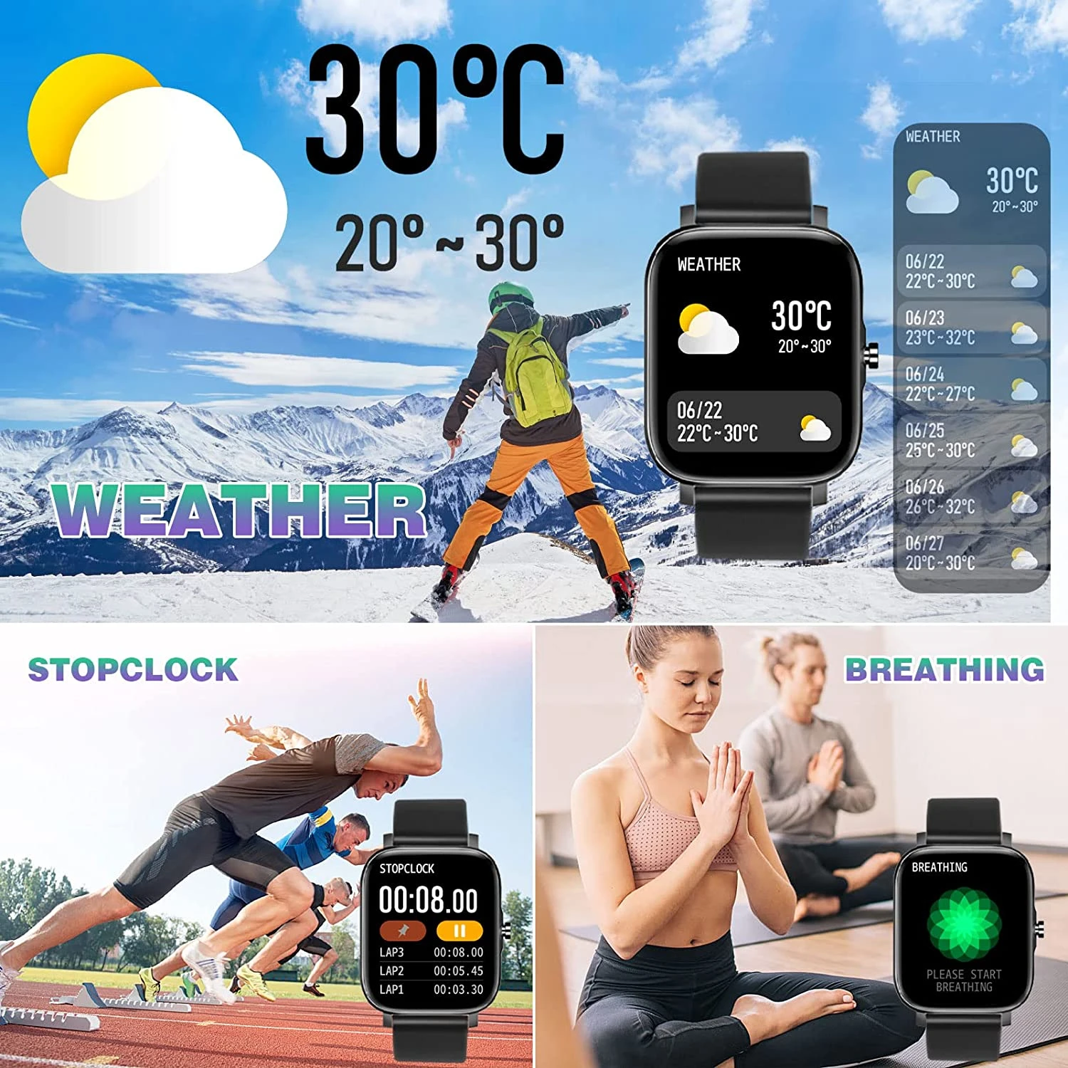 Montre Connectée Avec Fonction Appels / SMS 5 Montre Connectée Avec Fonction Appels / SMS – Image 3