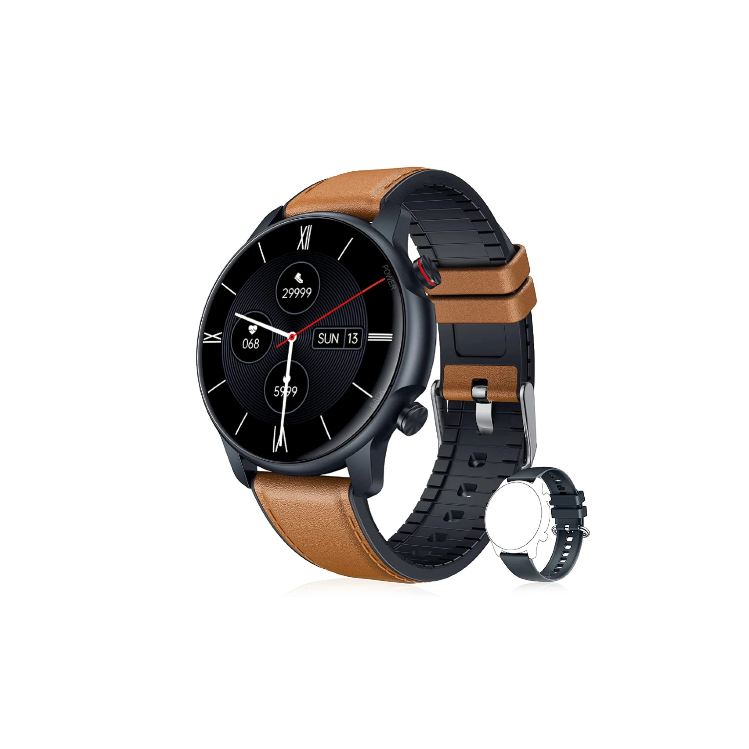 Montre Connectée Homme Cuir 3 Montre Connectée Homme Cuir