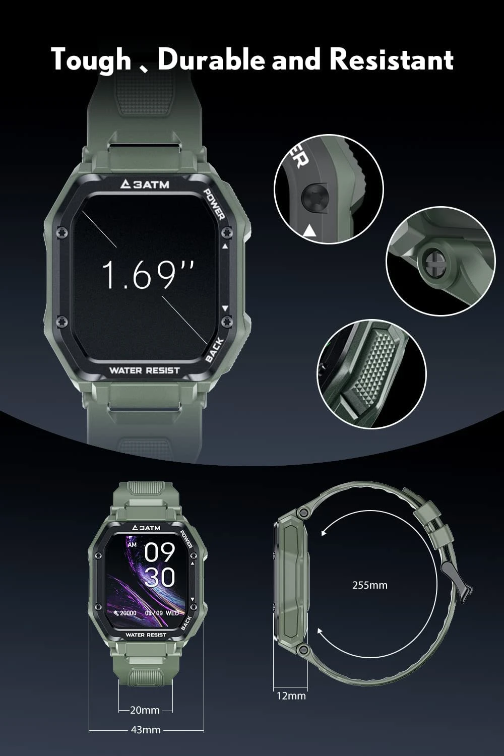 Montre Sport Homme Robuste 5 Montre Sport Homme Robuste – Image 3