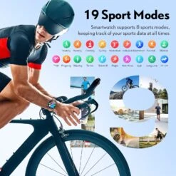 Montre Intelligente Sport Homme Ronde -Monde Electronique Montre connectee homme ronde 19 modes sport