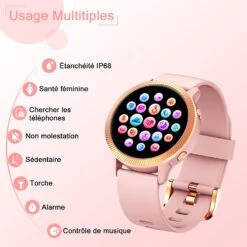 Montre Connectée Femme Ronde -Monde Electronique Montre connectee ronde femme options