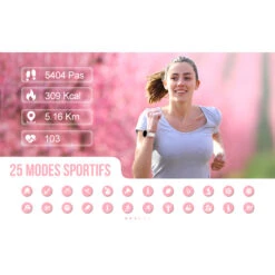 Montre Connectée Femme Ronde -Monde Electronique Montre connectee ronde femme sport compatibles