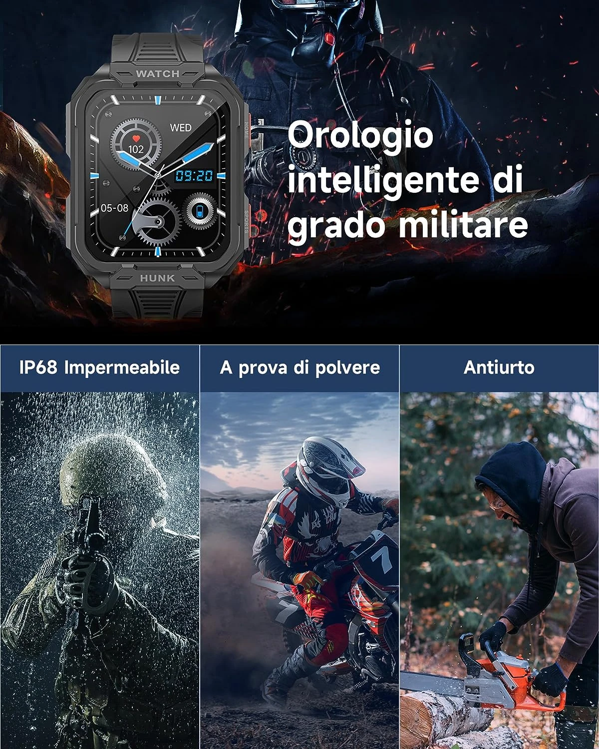 Montre Intelligente étanche Militaire 10 Montre Intelligente étanche Militaire – Image 8