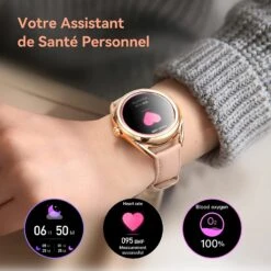 Montre Connectée Femme Fitness -Monde Electronique Montre intelligente femme fitness coeur
