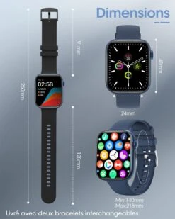 Montre Connectée Pour Jeunes Adultes 15 Montre Connectée Pour Jeunes Adultes -Monde Electronique Montre intelligente pour ados Kiqulov taille 1