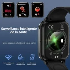 Montre Intelligente Résistante à L’eau -Monde Electronique Montre intelligente resistante a leau capteur
