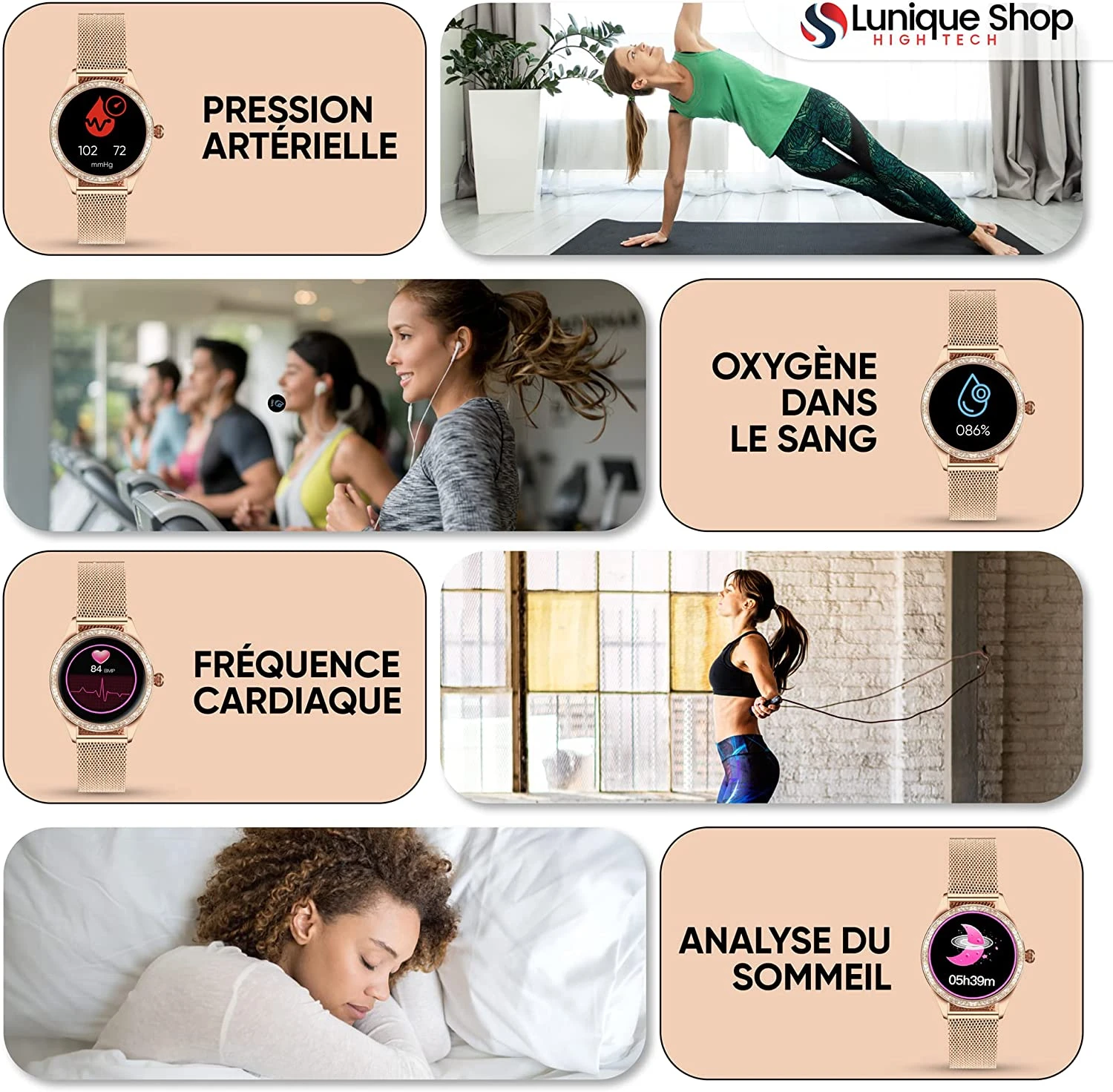 Montre Connectée Aiguille Femme 7 Montre Connectée Aiguille Femme – Image 5