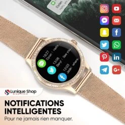 Montre Connectée Aiguille Femme 13 Montre Connectée Aiguille Femme -Monde Electronique Montre sport Aiguille Analogique Femme notifications
