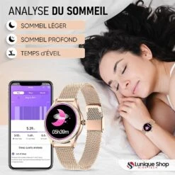 Montre Connectée Aiguille Femme 11 Montre Connectée Aiguille Femme -Monde Electronique Montre sport Aiguille Analogique Femme sommeil