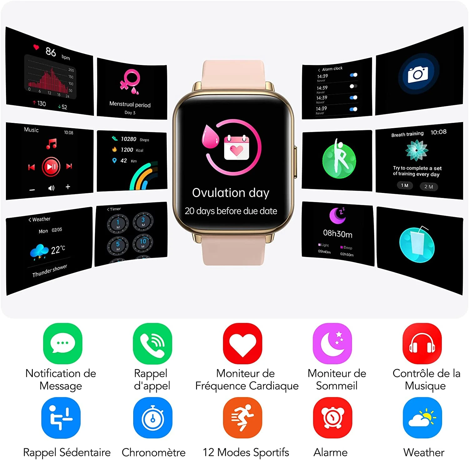 Montre Sport Femme Cardio 6 Montre Sport Femme Cardio – Image 4