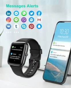 Montre Connectée Homme Bracelet Silicone Sport -Monde Electronique Montre sport Homme Bracelet Silicone notifications intelligentes