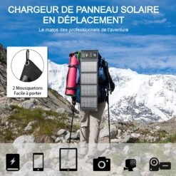 Panneau Solaire Avec Chargeur USB -Monde Electronique Panneau solaire avec Chargeur USB deplacement