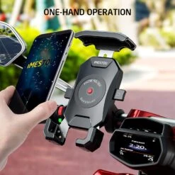 Support Smartphone Guidon Moto -Monde Electronique Porte Telephone Moto Phone Holder facile a installer