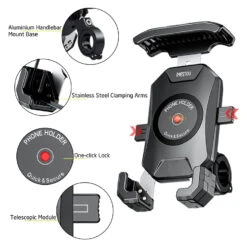 Support Smartphone Guidon Moto -Monde Electronique Porte Telephone Moto Phone Holder securise