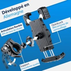 Porte Téléphone Vélo Flexible 14 Porte Téléphone Vélo Flexible -Monde Electronique Porte telephone velo Valkental conception resistante