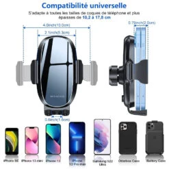 Support Téléphone Voiture Universel 13 Support Téléphone Voiture Universel -Monde Electronique Porte telephone voiture Miracase 4 en 1 compatibilite