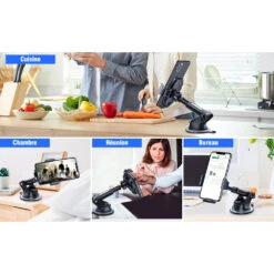 Support Téléphone Voiture Universel 14 Support Téléphone Voiture Universel -Monde Electronique Porte telephone voiture Miracase 4 en 1 multi usage