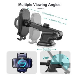 Porte Téléphone Voiture Bras Long -Monde Electronique Porte telephone voiture bras long bras long