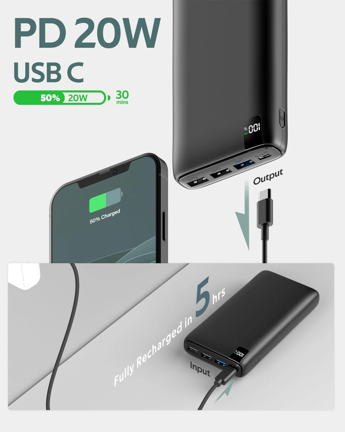 Power Bank USB Type-C 26800mah 4 Power Bank USB Type-C 26800mah – Image 2