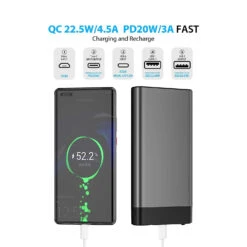 Power Bank Ultra-Rapide 22,5W -Monde Electronique Power Bank Ultra Rapide 225W qc et pd