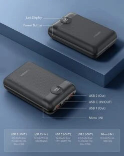 Batterie Externe Veger 20000 MAh -Monde Electronique Power Bank Veger 20000mAh Ports USB