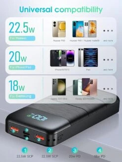 Batterie Externe Puissante Smartphone -Monde Electronique Power Bank with Fast Charging compatibilite