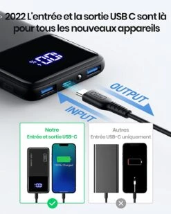 PowerBank Iniu De 10500 MAh 15 PowerBank Iniu De 10500 MAh -Monde Electronique PowerBank Iniu de 10500mAh sortie et entree usb c