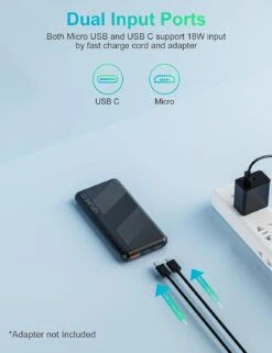 PowerBank USB-C Bidirectionnel -Monde Electronique PowerBank USB C Bidirectionnel double entree